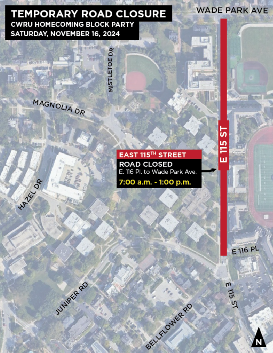 E. 115th Street - Event Road Closure