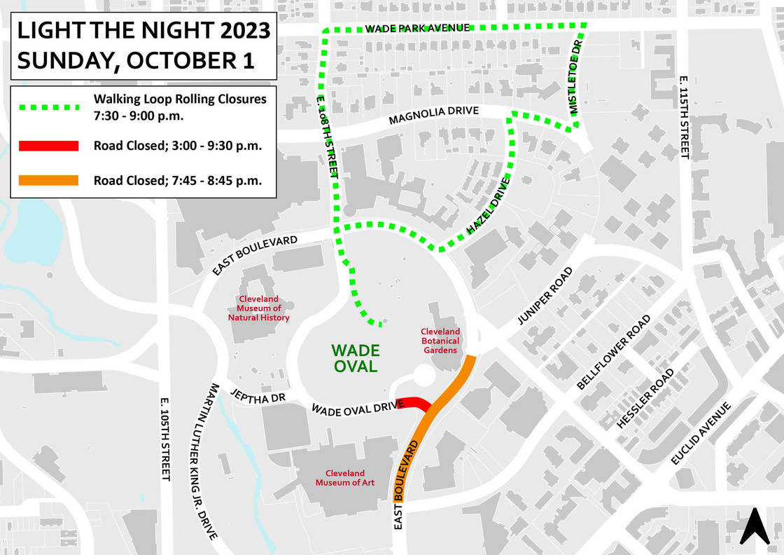 Light the Night Event Road Closures 2023