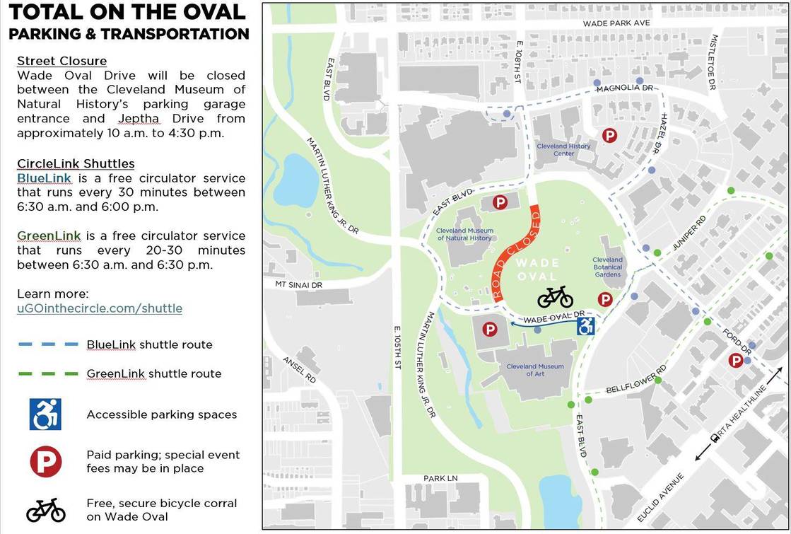 Total on the Oval - Road Closure & Transportation Information